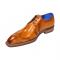 Emilio Franco "Marco" Gold Genuine Italian Calf Leather Lace-Up Dress Shoes.